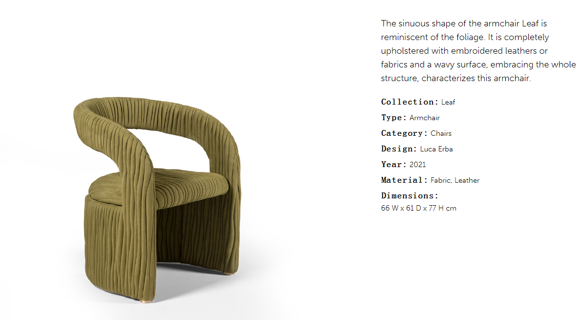 Cornelio Cappellini Leaf Dinning Chair