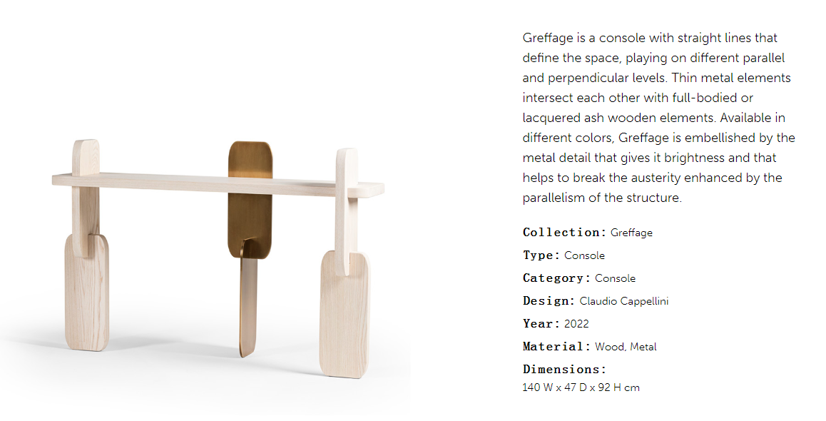 Cornelio Cappellini Greffage Console Table