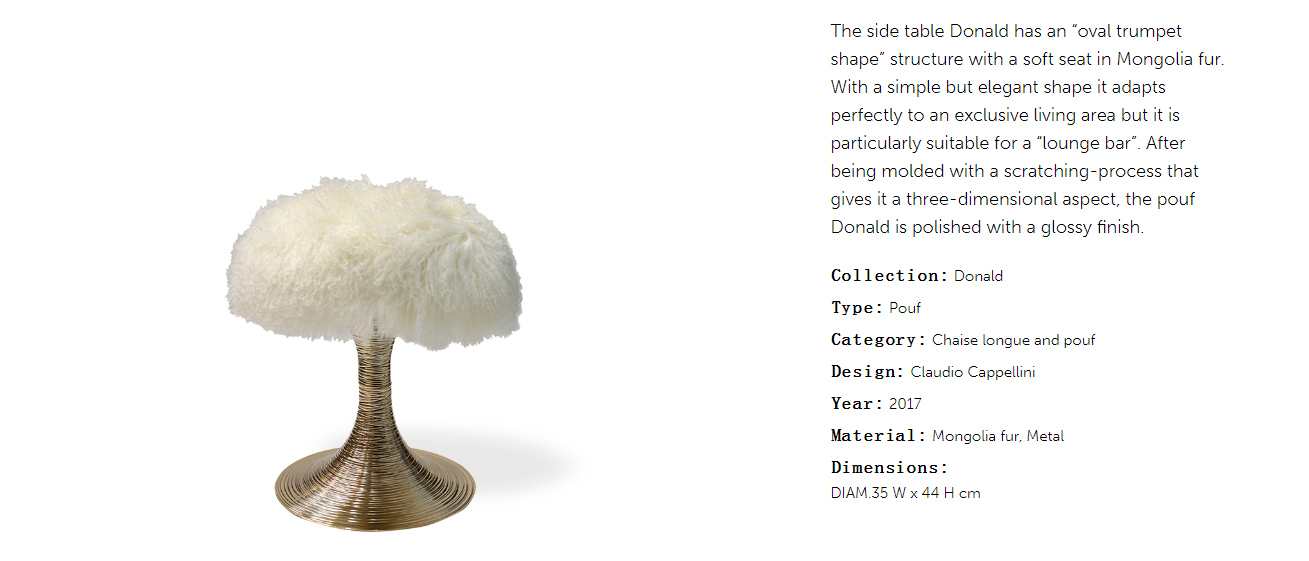 Cornelio Cappellini Donald Stool