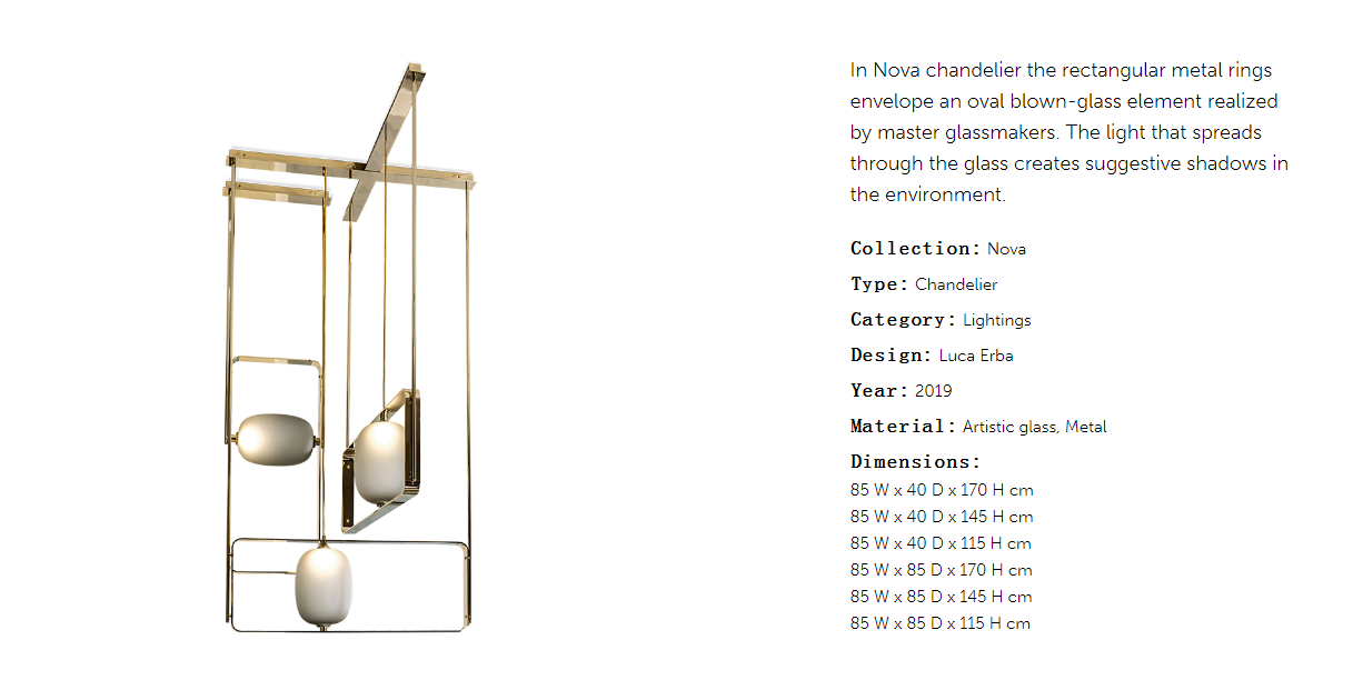 Cornelio Cappellini Nova Lighting