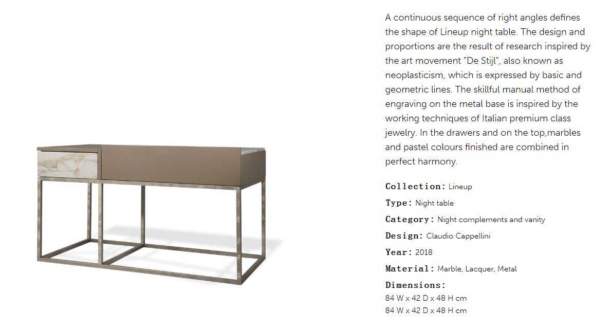 Cornelio Cappellini Lineup Nightstand