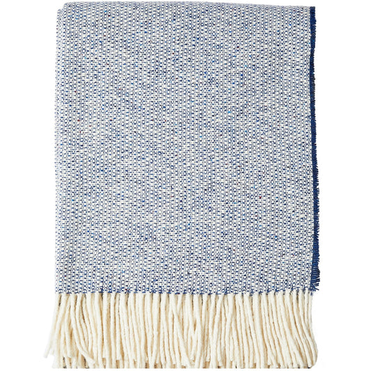 Natural Blue Tweed Emphasize Blanket