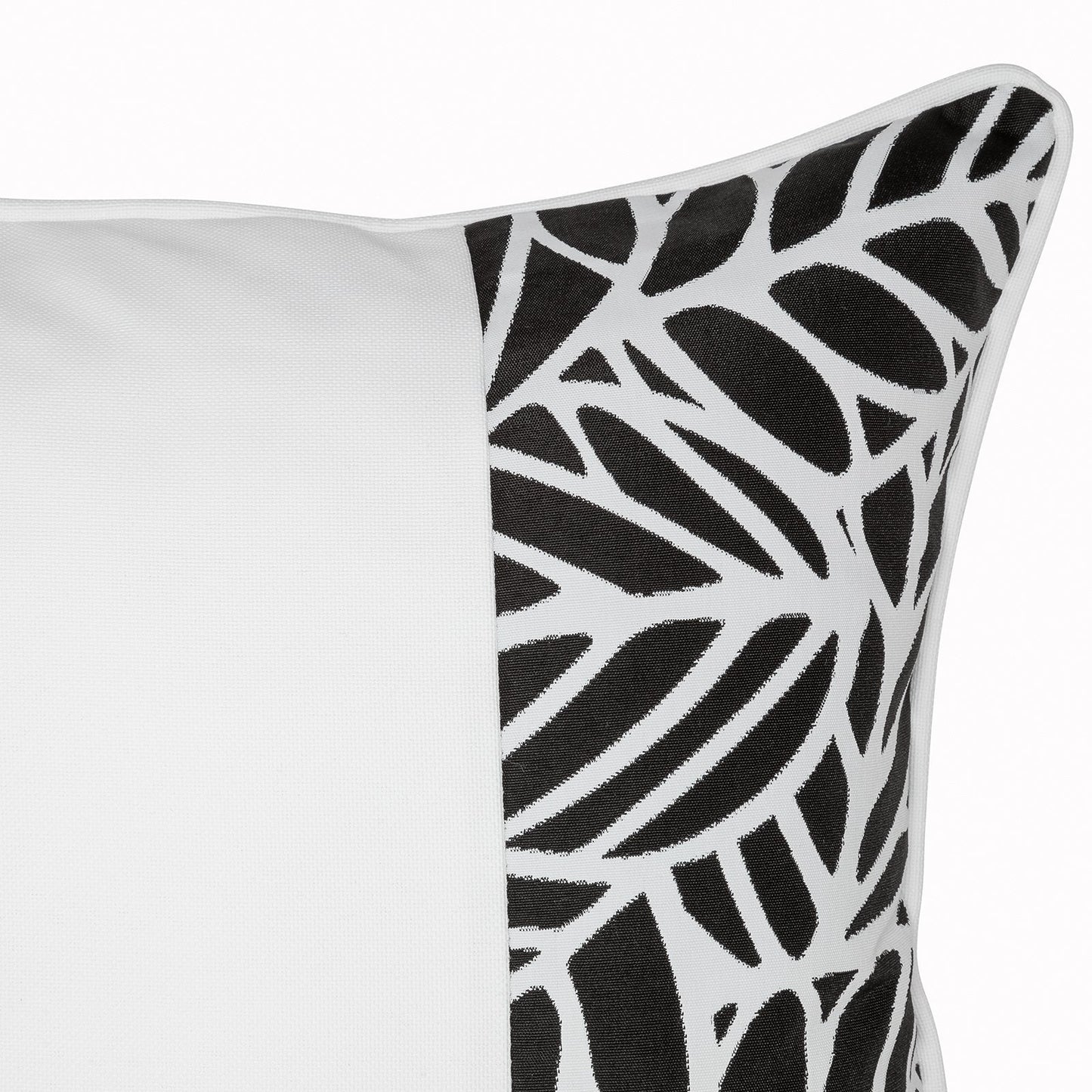 Black & White Rose Hill Outdoor Cushion