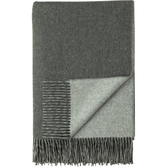 Grey Reversible Cashmere Throw