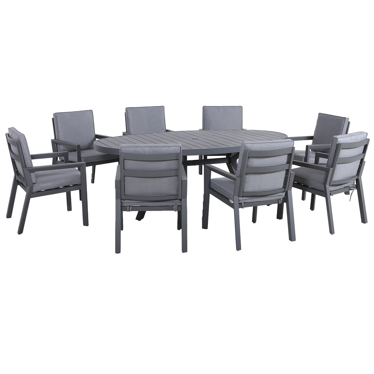 New York Outdoor 8 Seat Oval Dining Set