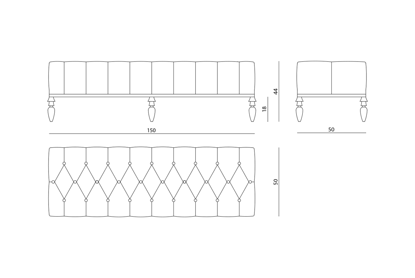 Visionnaire Dagonet Bench