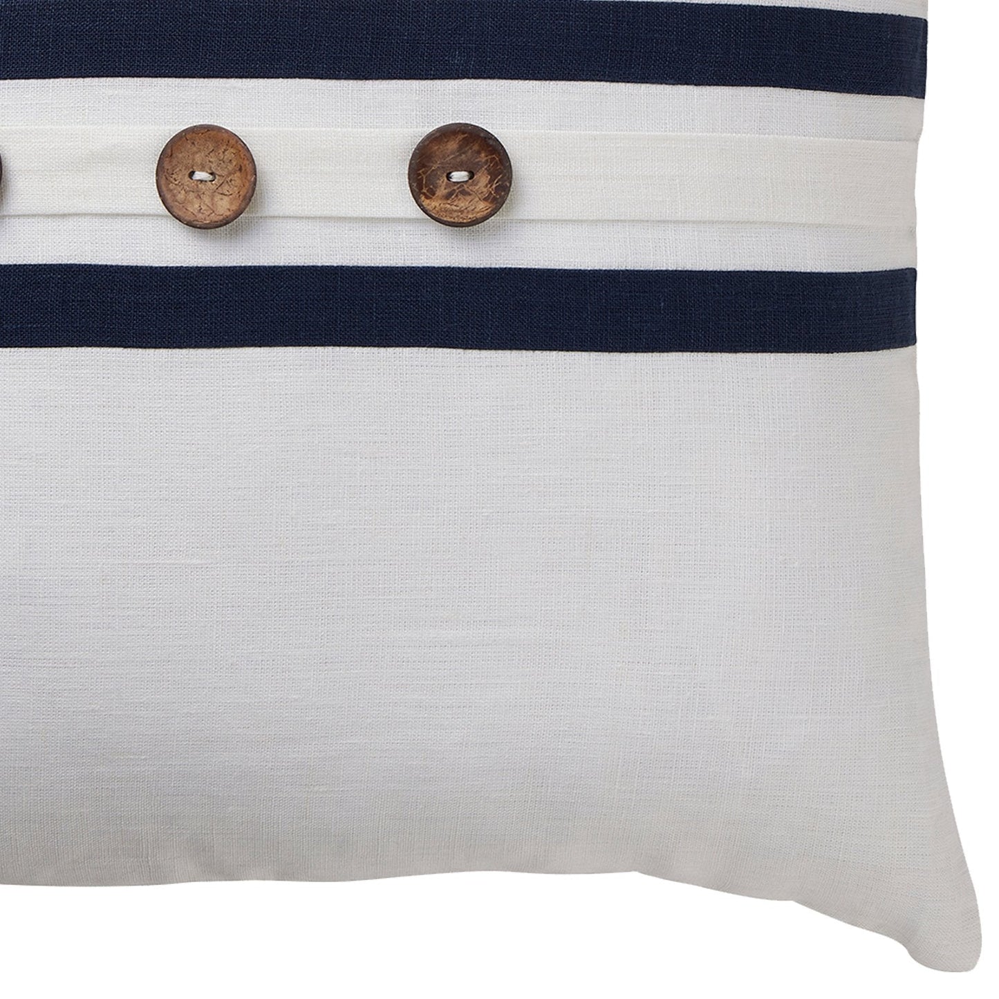 Linen Coconut Navy Cushion