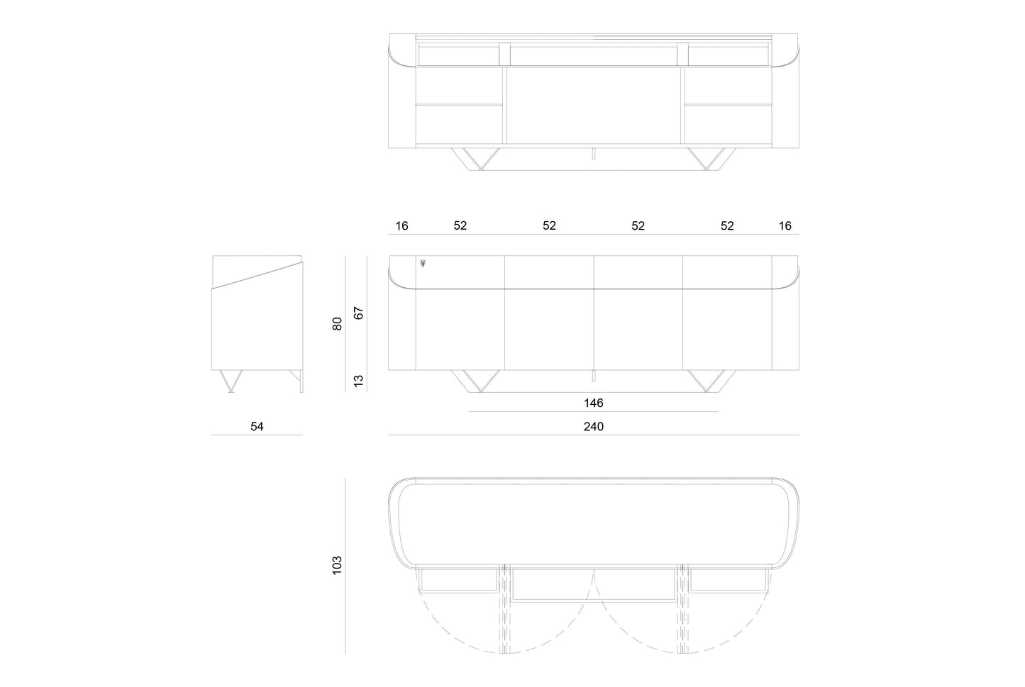 Visionnaire Majestic Sideboard