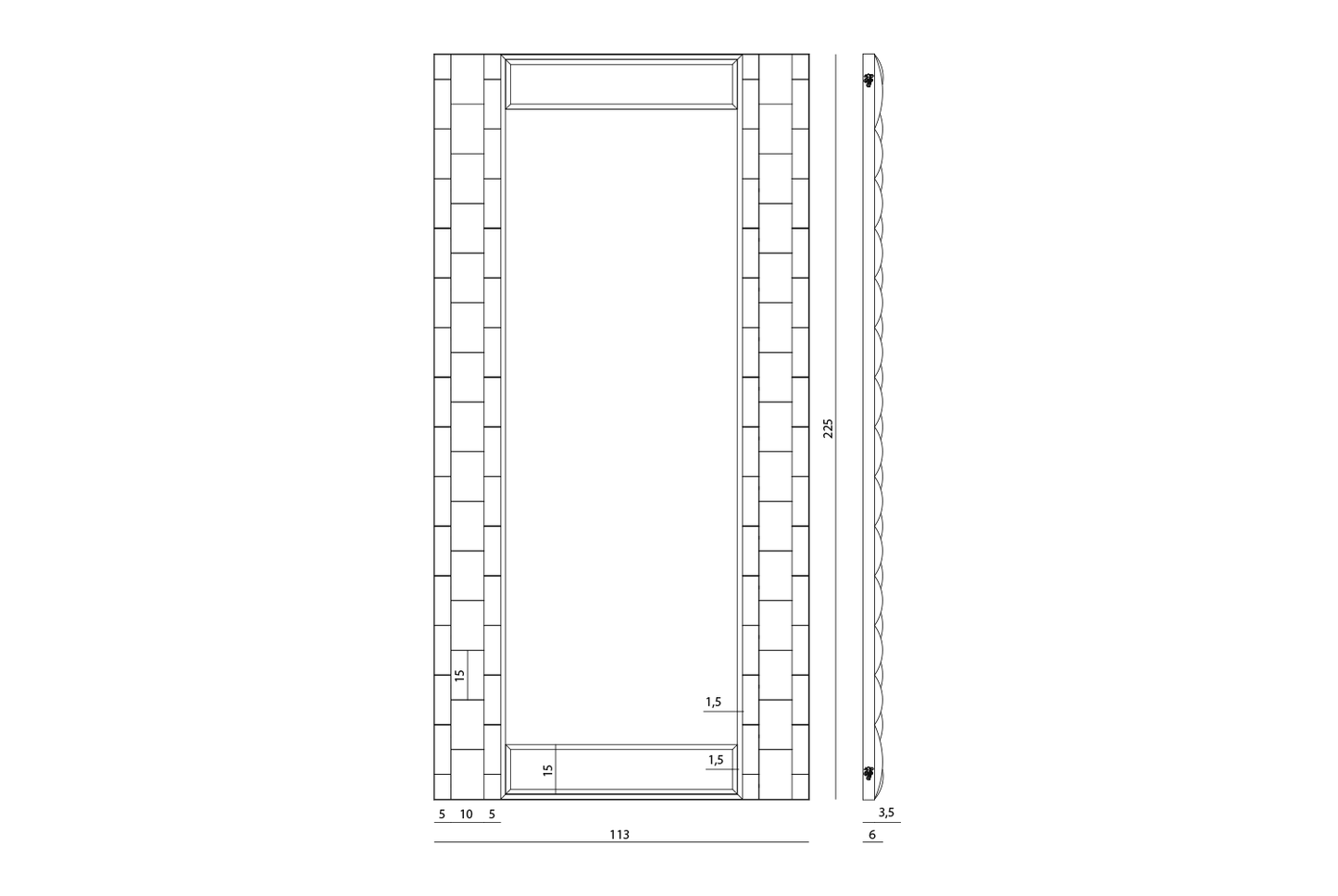 Visionnaire Perkins Mirror