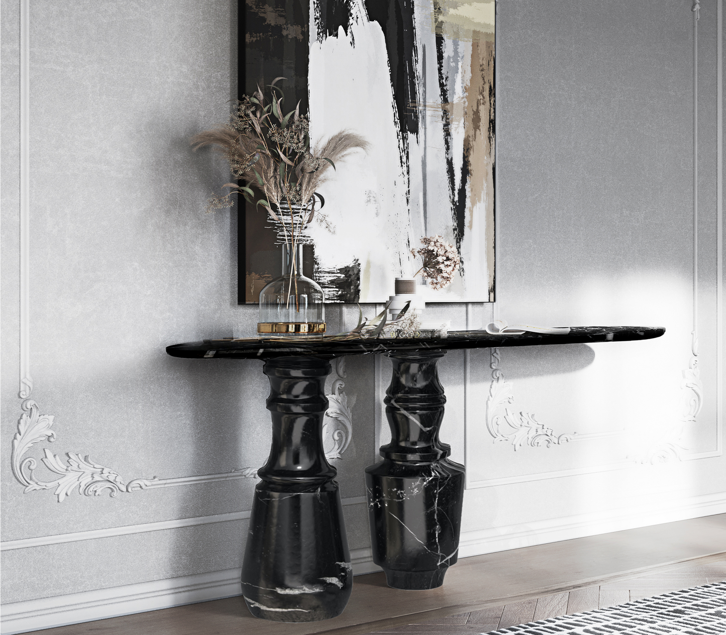 Boca Do Lobo Pietra Nero Marquina Console Table