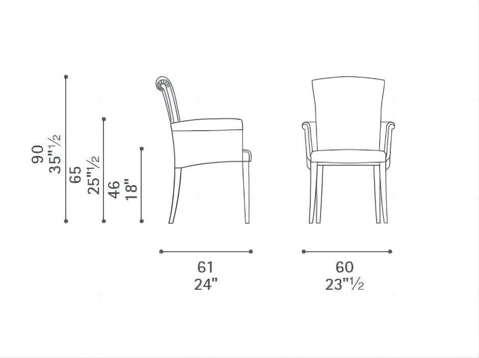 Poltrona Frau Vittoria Dinning Chair