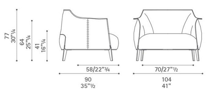 Poltrona Frau Archibald Gran Comfort Leisure Chair