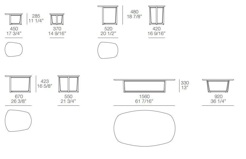 Poliform Tridente Coffee Table