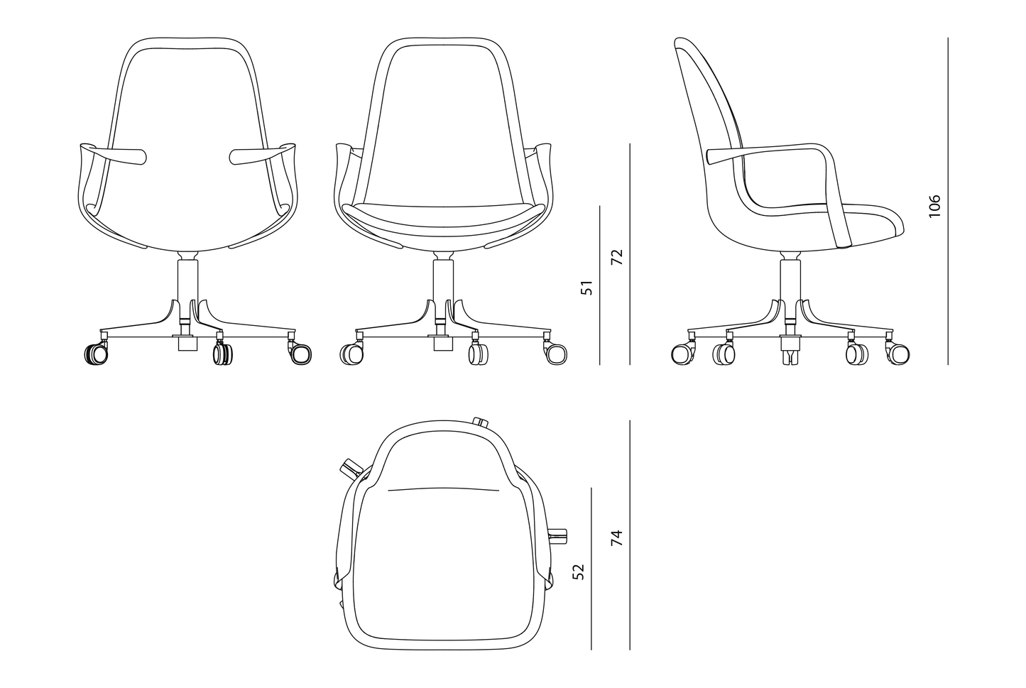 Visionnaire Volver Office Chair