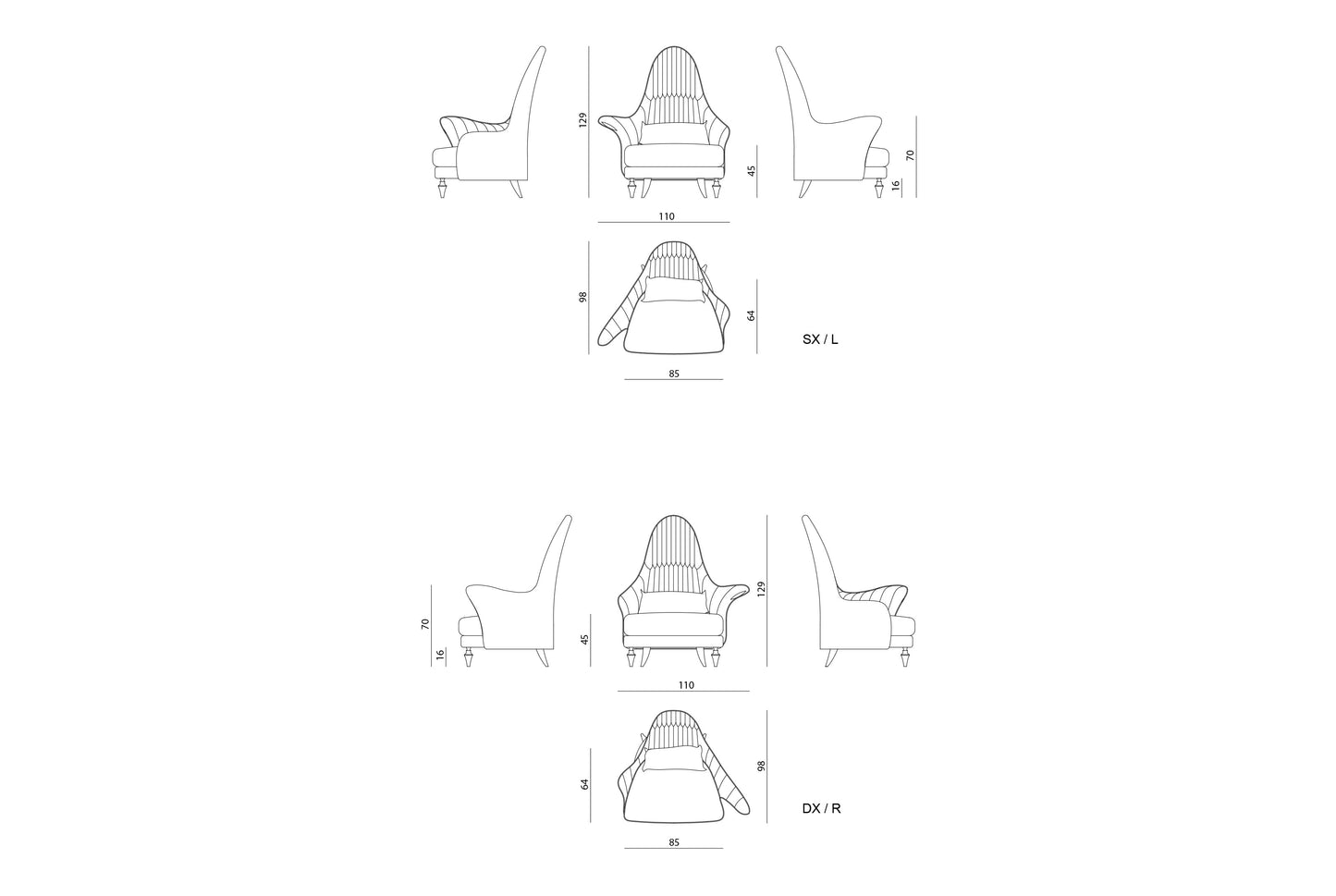 Visionnaire Wunjo Armchairs