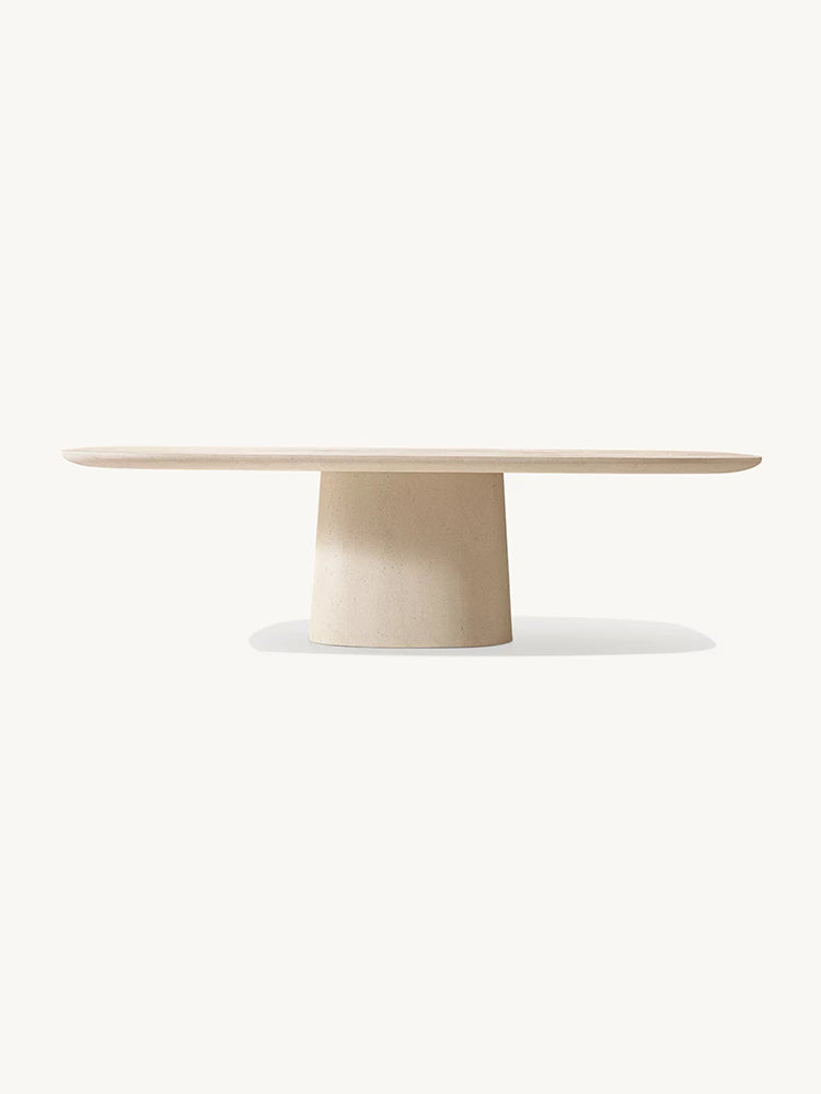 RH Caprera Concrete Rectangular Dining Table