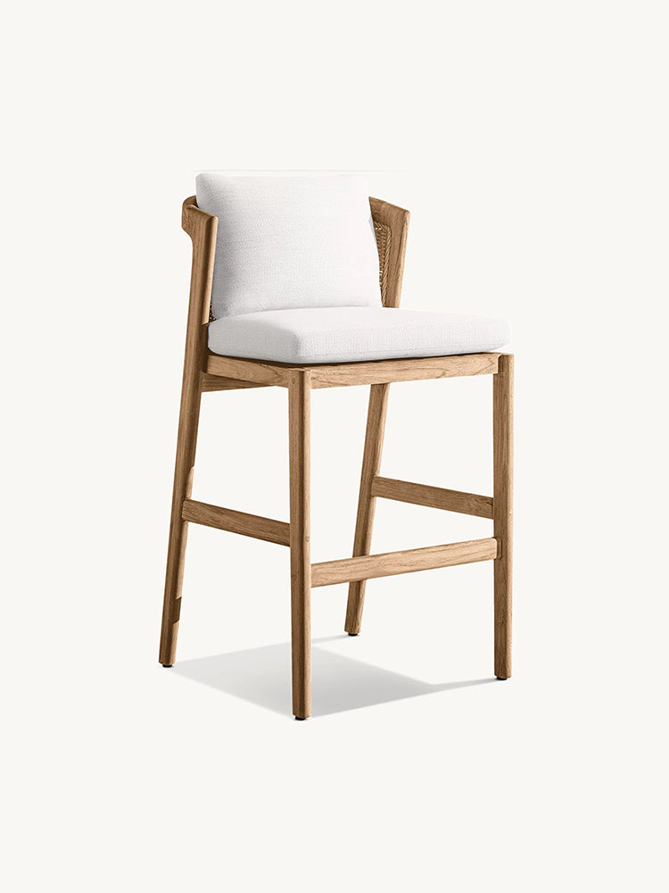 RH Malta Teak Bar & Counter Stool – daylight