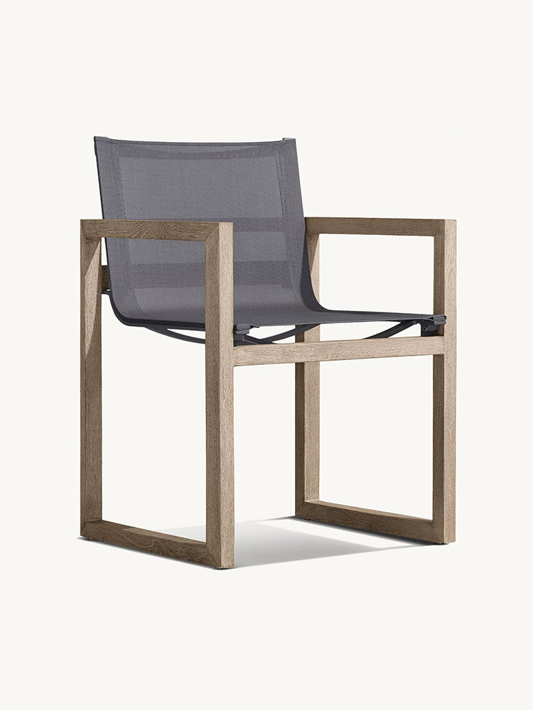 RH Paloma Teak & Mesh Dining Armchair