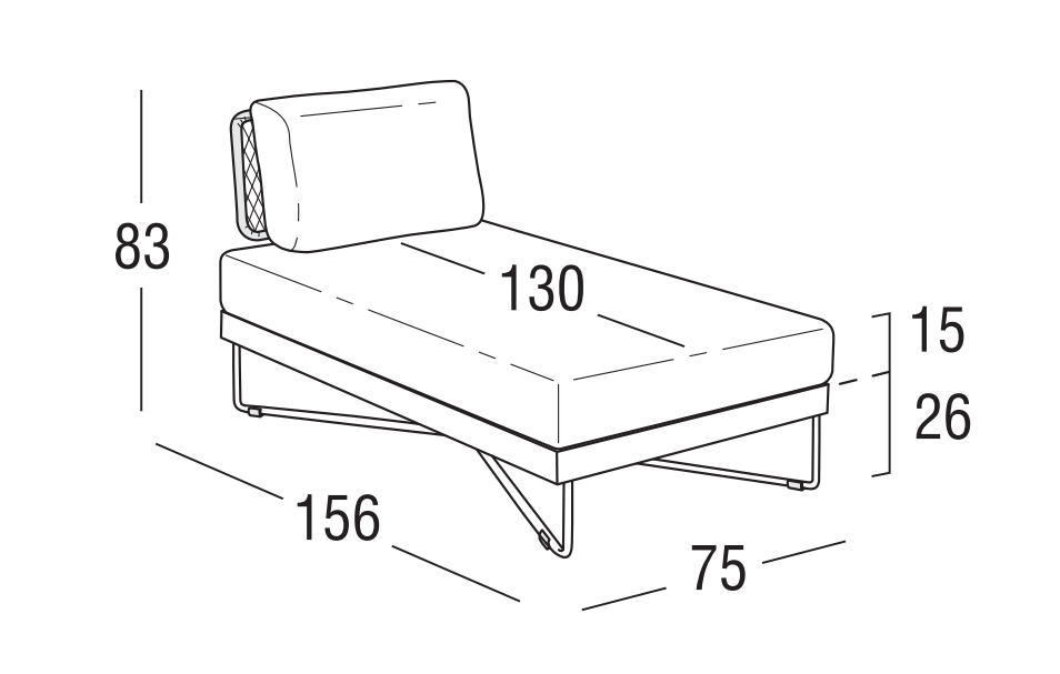 Roberti Rattan ART. 9804FA Chaise Longues