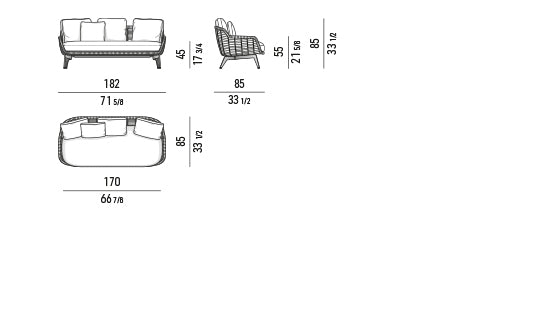 Minotti Belt Outdoor sofa