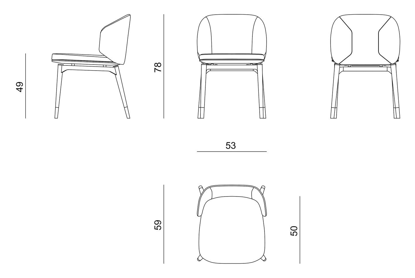 Visionnaire Stone Radica Dining Chair