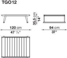 B&B italia Gio Outdoor Coffee Table