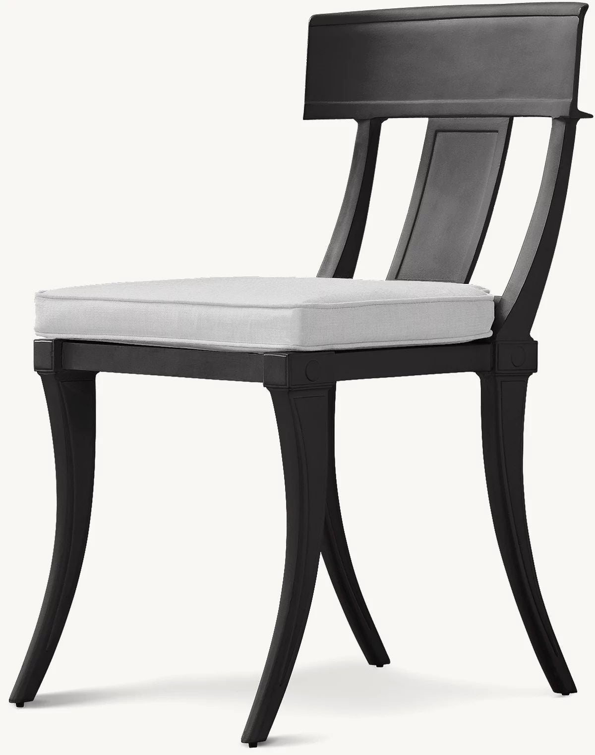 RH Klismos Cast Aluminum Dining Side Chair