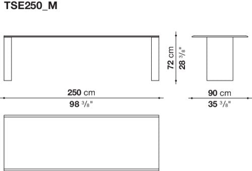 B&B Assiale Dinning Table
