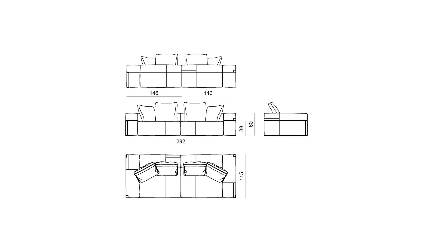 Visionnaire Bomber Dual Sofa