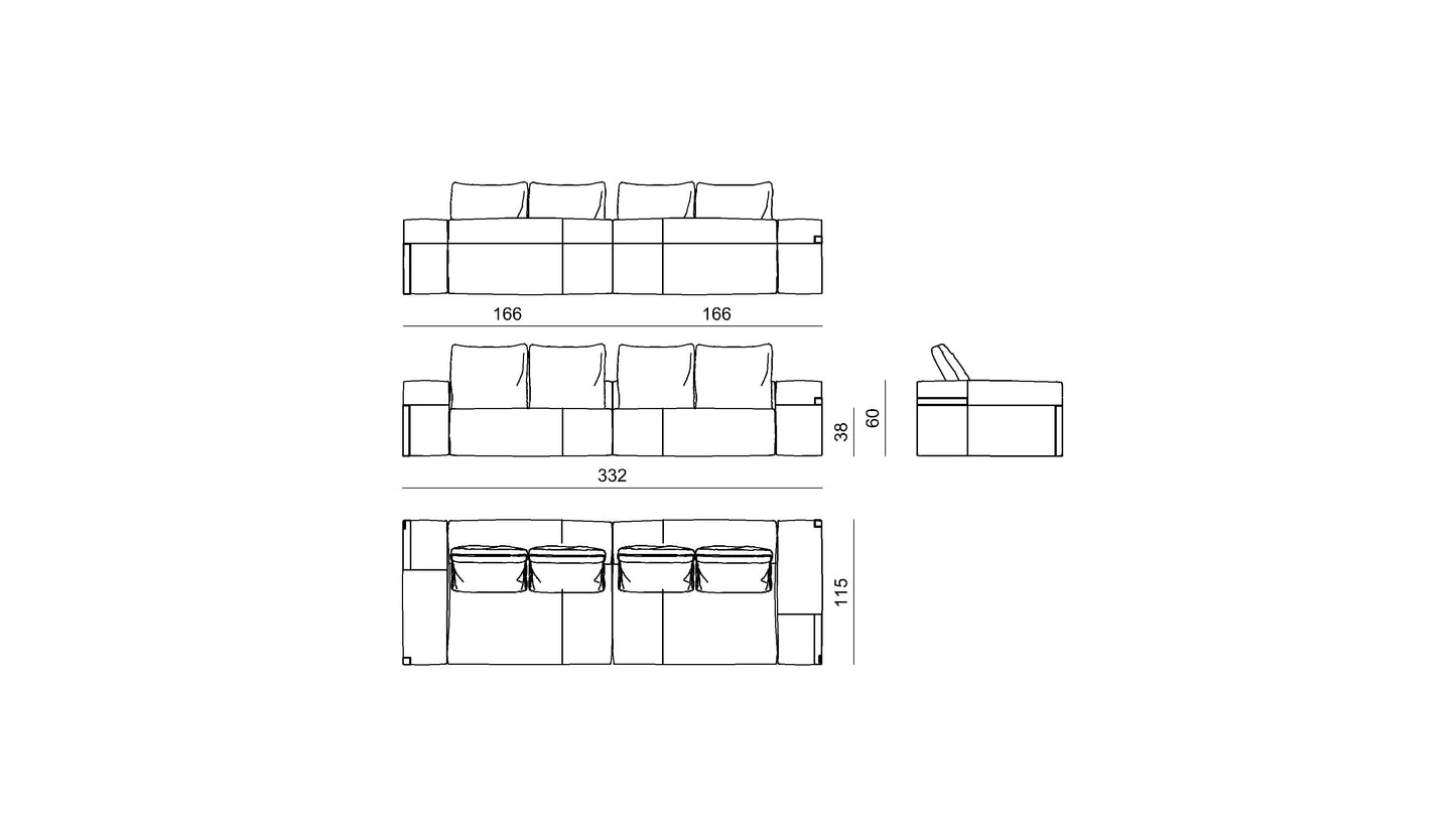 Visionnaire Bomber Dual Sofa