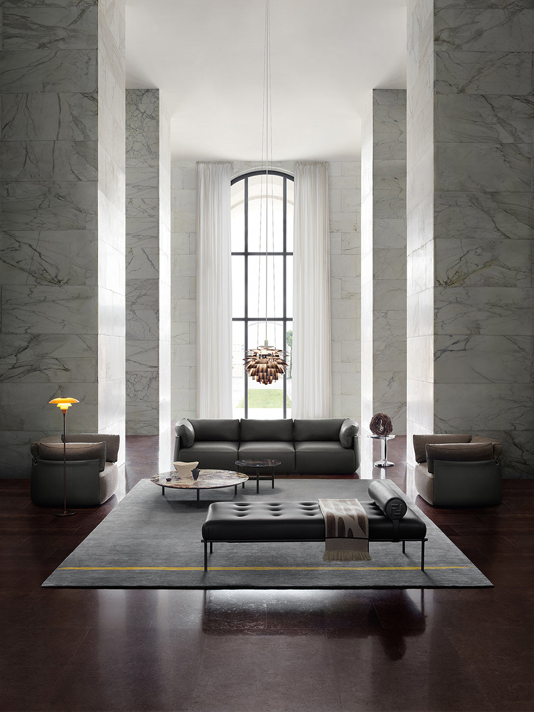 Fendi Yellow Sign Rug