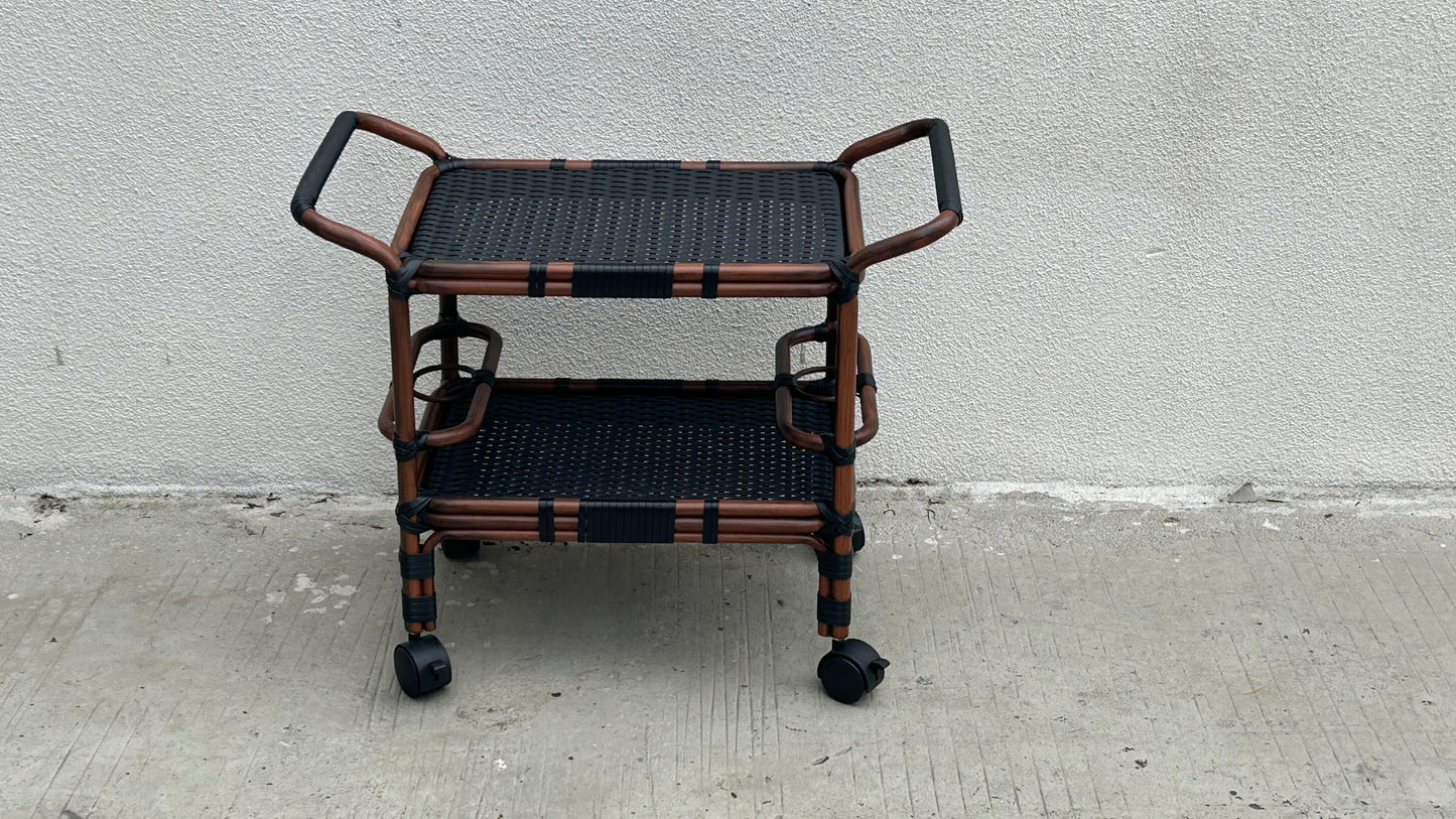 Pushing food cart  11
