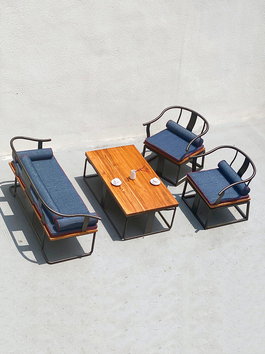 Teak+Aluminum sofa