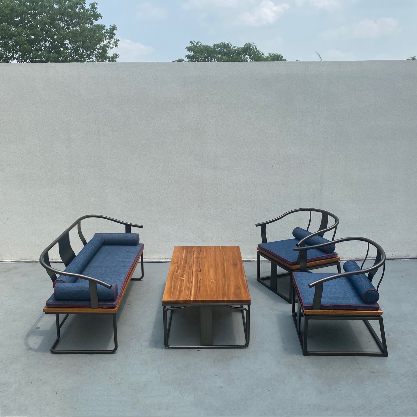 Teak+Aluminum sofa