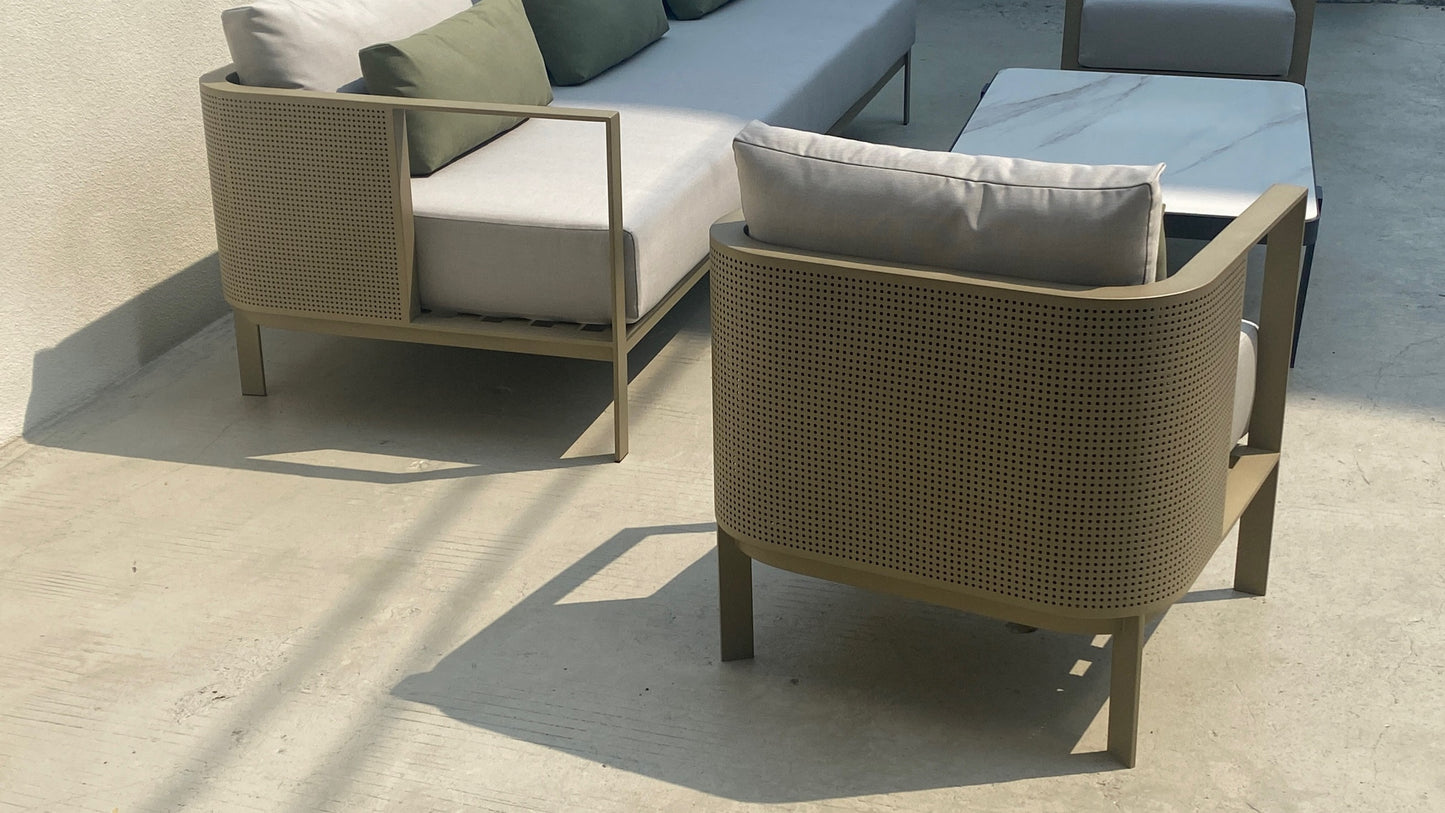 Aluminum sofa