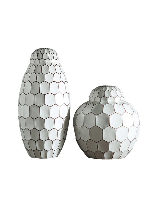 M429X01 honeycomb pattern lid jar