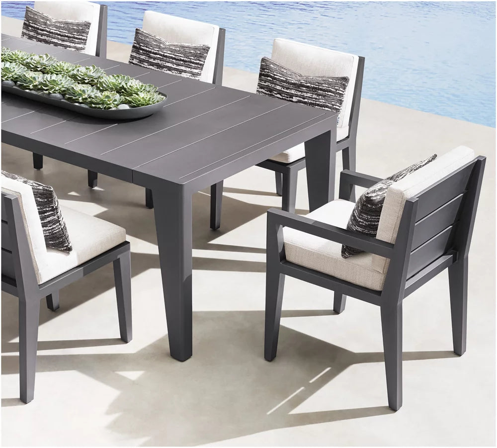 RH Maya Aluminum Dining Armchair