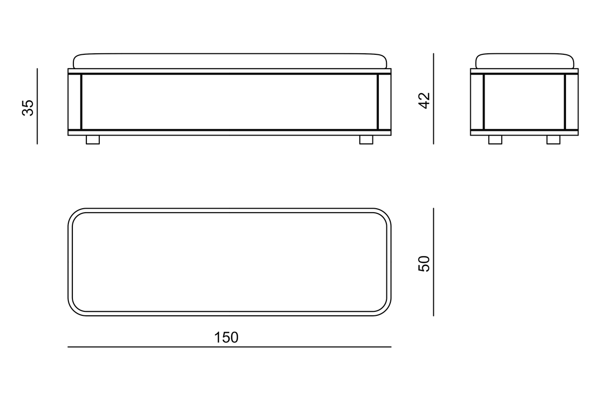 Visionnaire Ripley Bench
