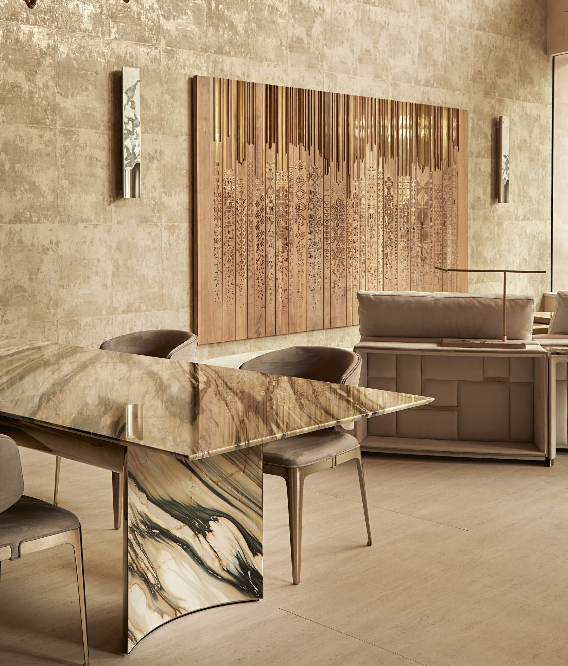 Visionnaire Shawl Alnada Walnut Wall Art