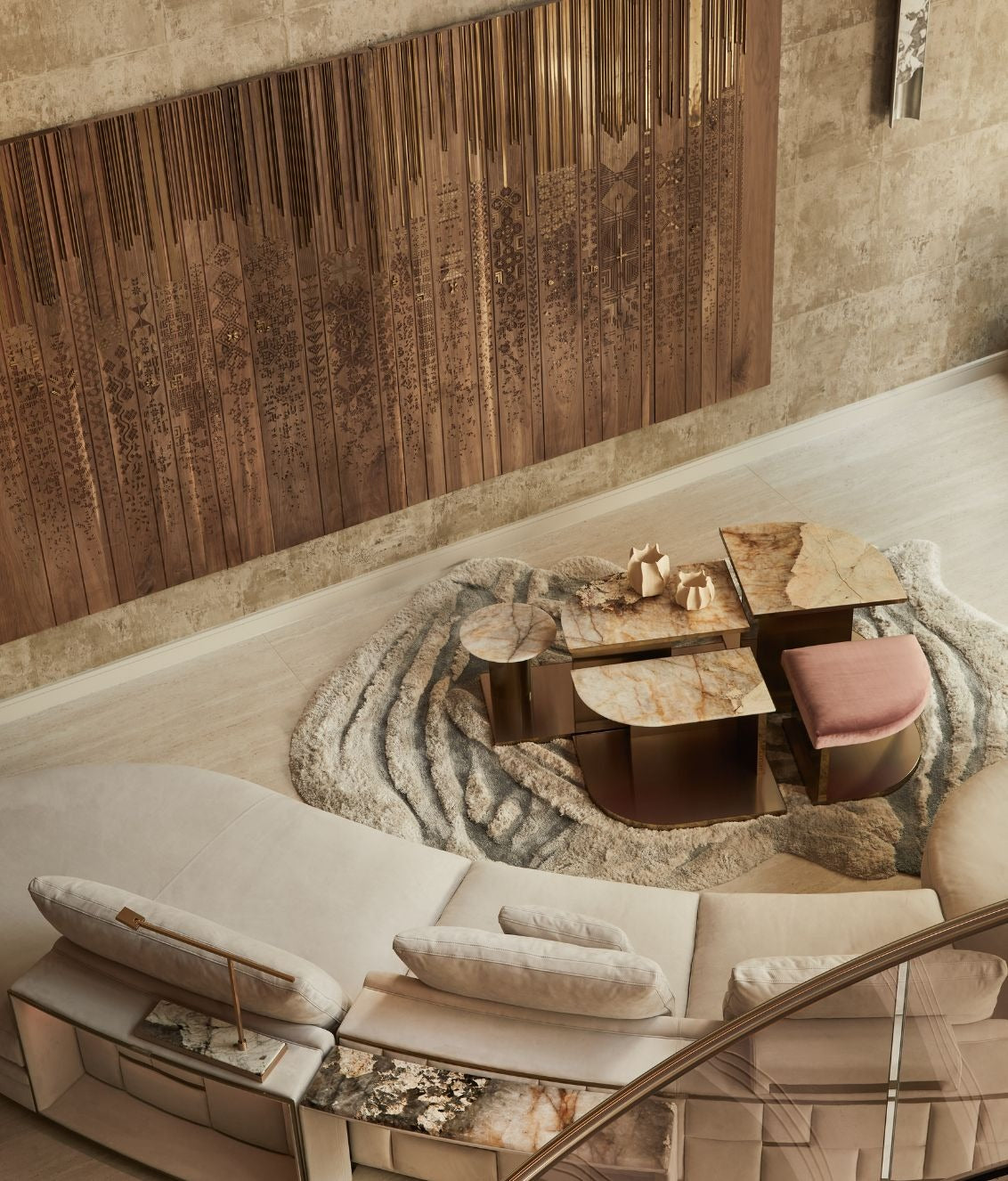 Visionnaire Shawl Alnada Walnut Wall Art