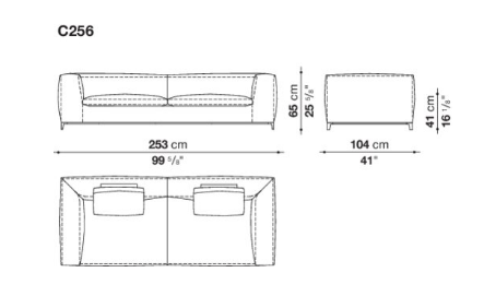 B&B Michel Club Sofa