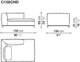 B&B Michel Club Sofa