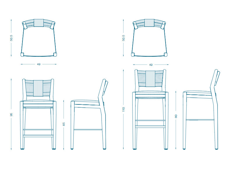 Bruno Moinard Editions Pyla 3 Bar Chair