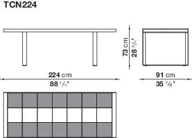 B&B italia Outdoor Canasta Canasta Dining Table