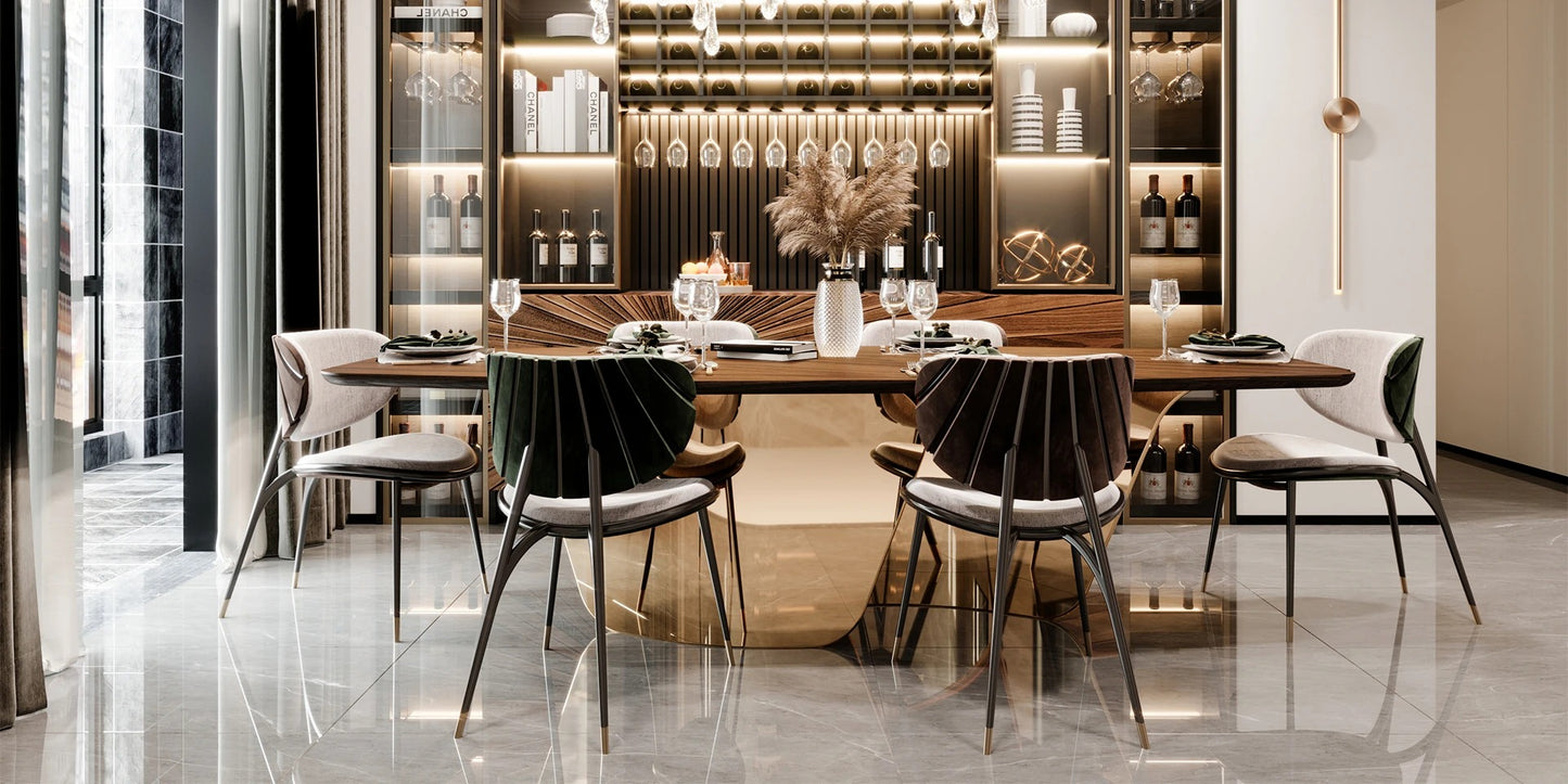 Alma De Luce Uchiwa Dining Chair