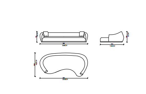 Boca Do Lobo  Soleil Curved Sofa