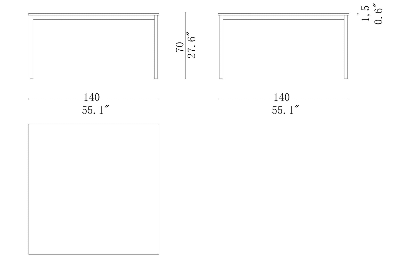 Cassina  10 Table En Tube Dining Table
