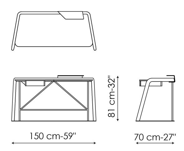 Bonaldo Scriba Writing Table
