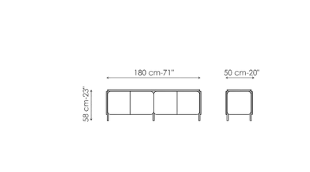 Bonaldo Frame K Sideboard