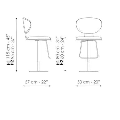 Bonaldo  Olos Too Bar Chair
